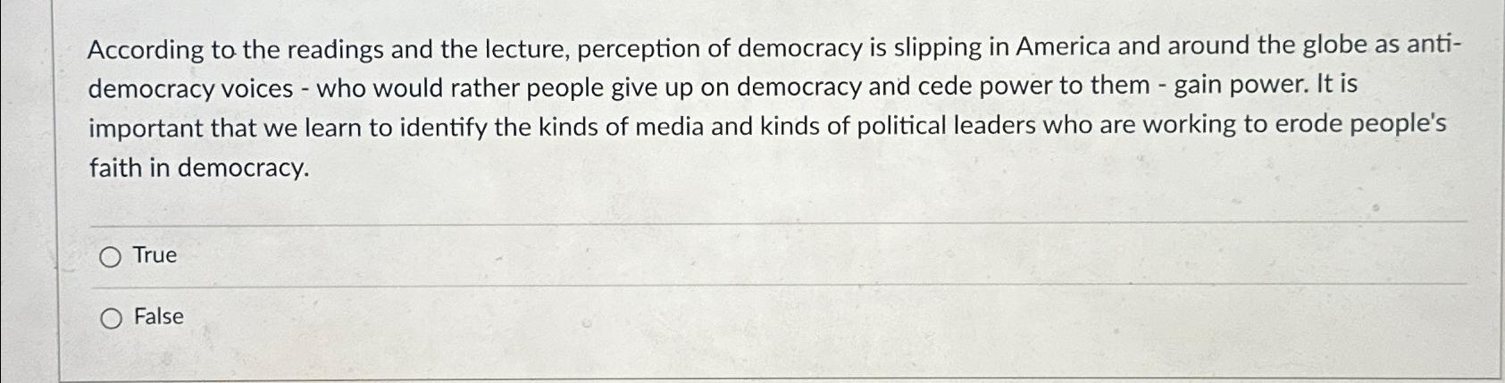 Solved According to the readings and the lecture, perception | Chegg.com