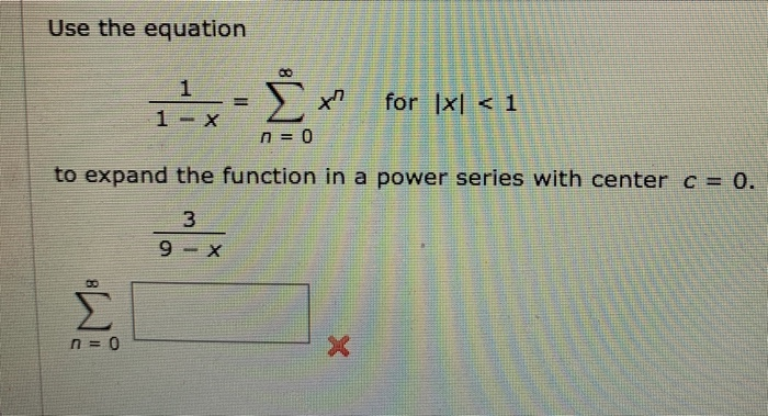 Solved Use The Equation 1 X I For 1x1 1 For 1x1 1 N Chegg Com