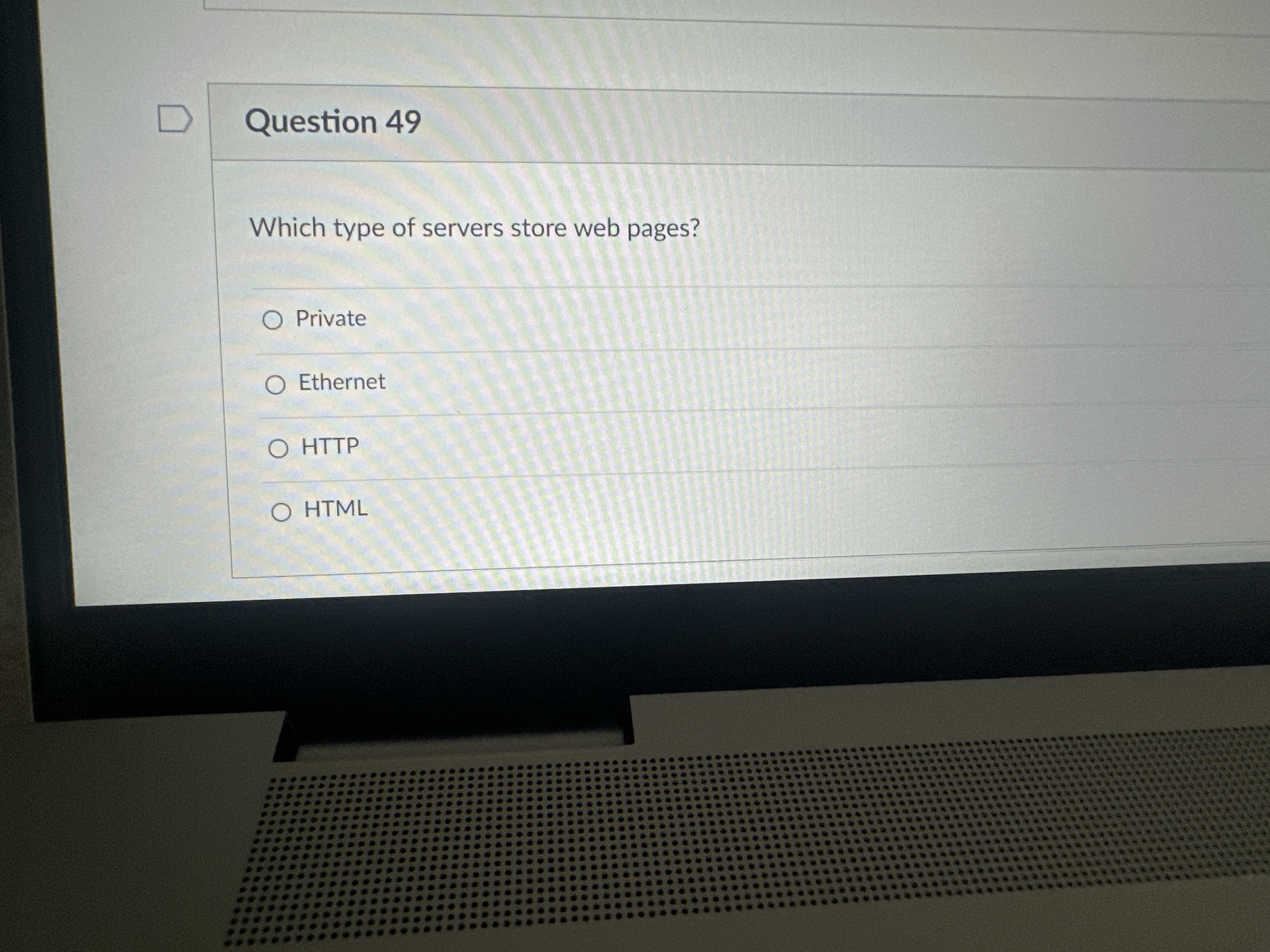 Solved Question 49 Which type of servers store web pages? | Chegg.com