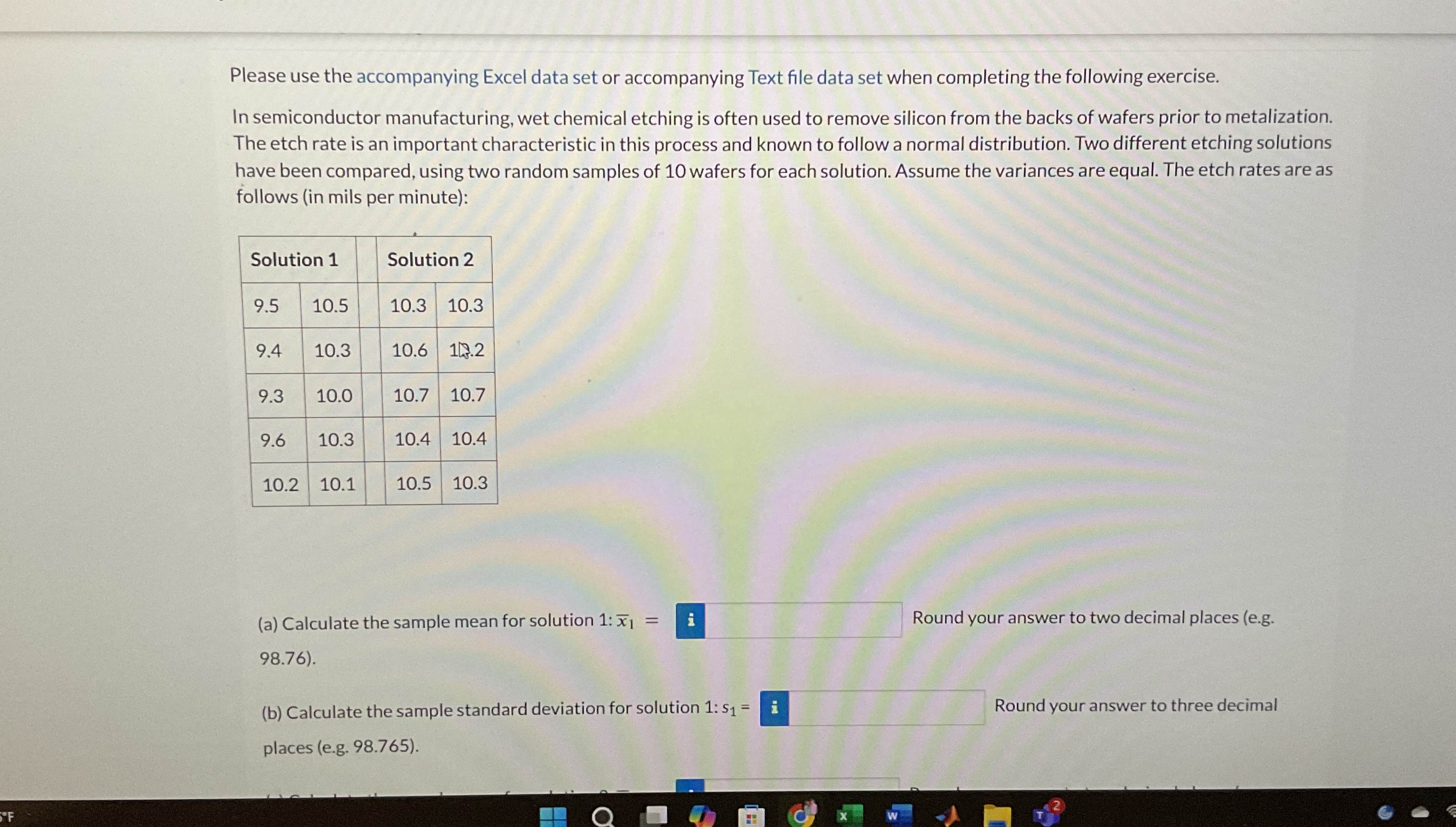 Solved Please Use The Accompanying Excel Data Set Or Chegg Com