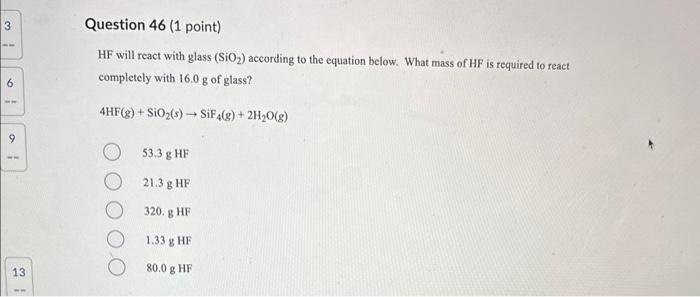 Solved According to the following balanced equation, how | Chegg.com