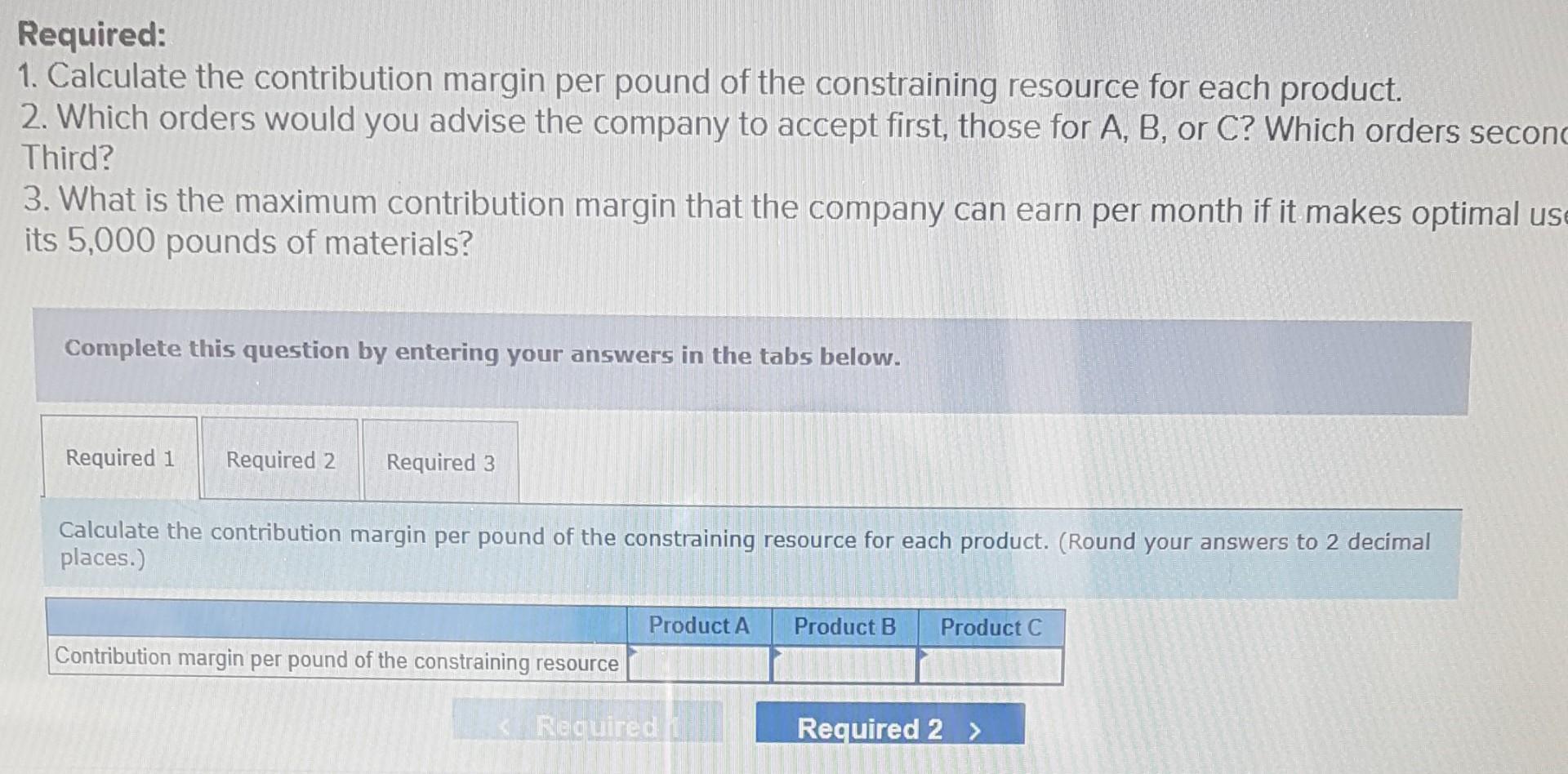 Solved Benoit Company produces three productsA, B, and C.
