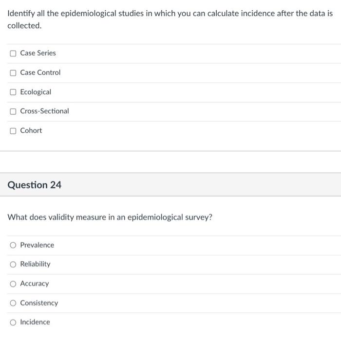 What Does Validity Measure In An Epidemiological Survey