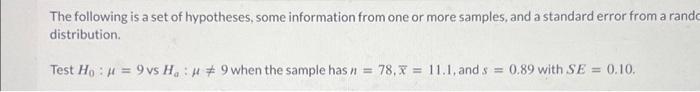 Solved The following is a set of hypotheses, some | Chegg.com