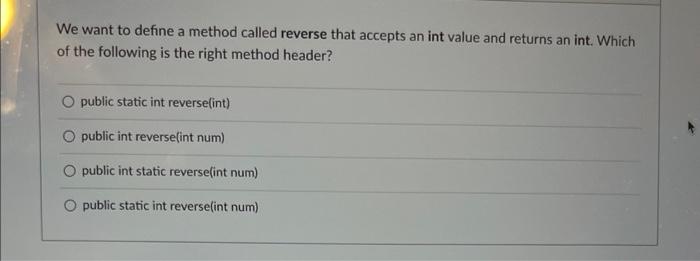 Solved We want to define a method called reverse that | Chegg.com