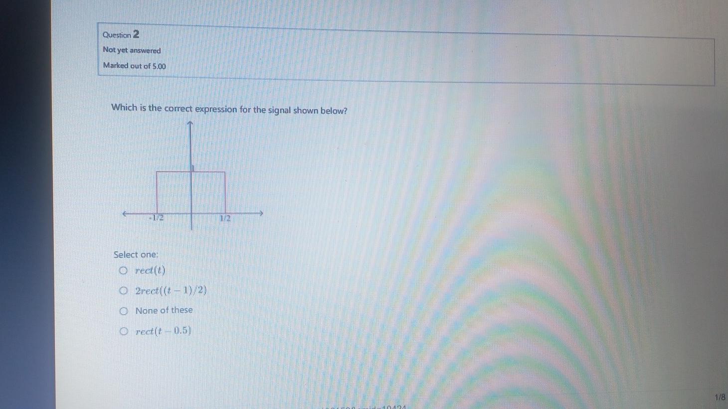 Solved Which is the correct expression for the signal shown | Chegg.com