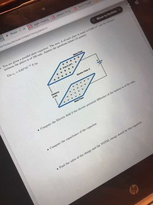 Solved Test 2 (1).pdf Physics 14 Qu Move To Archivex B | Chegg.com