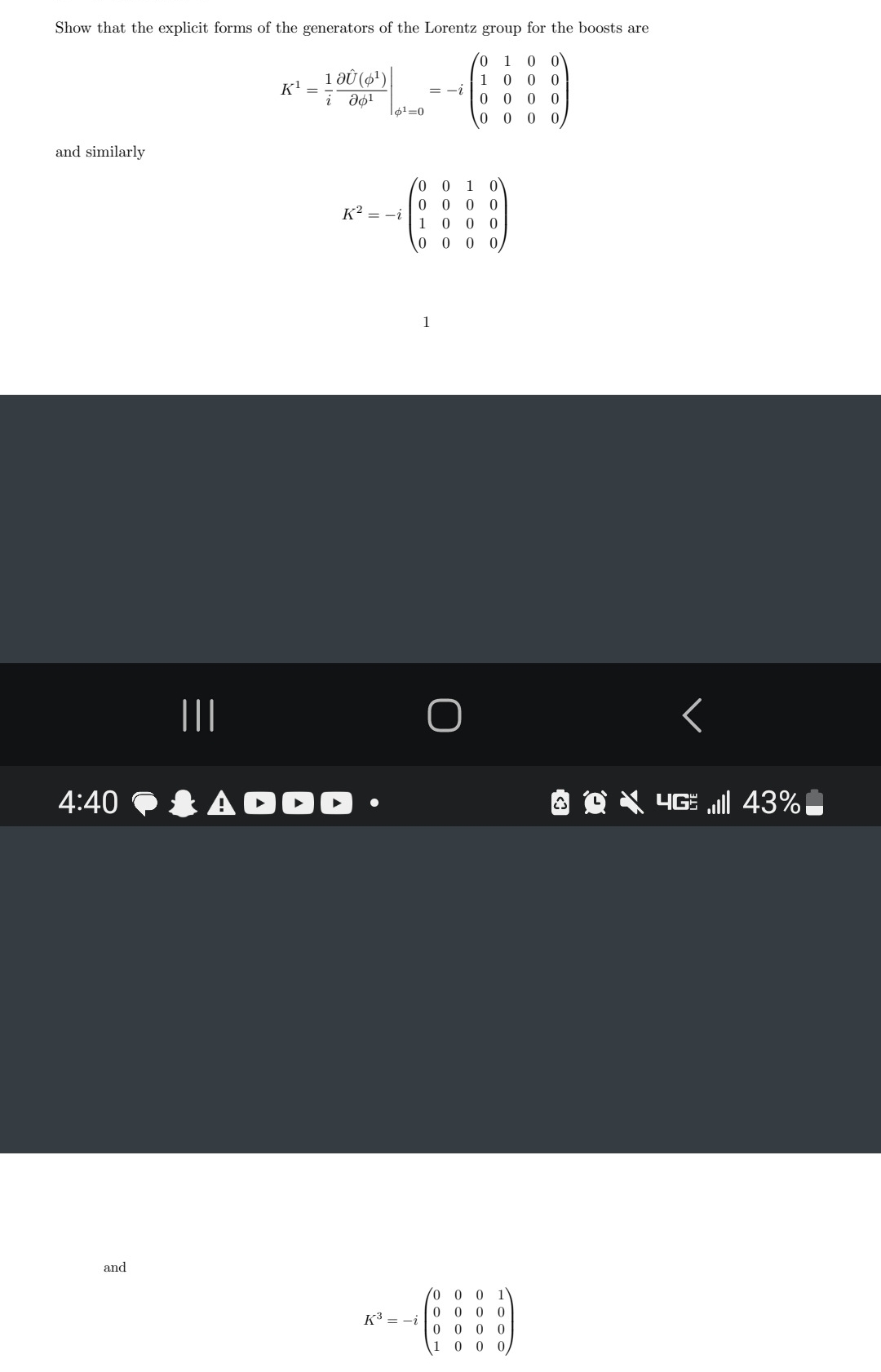 Solved Show that the explicit forms of the generators of the | Chegg.com