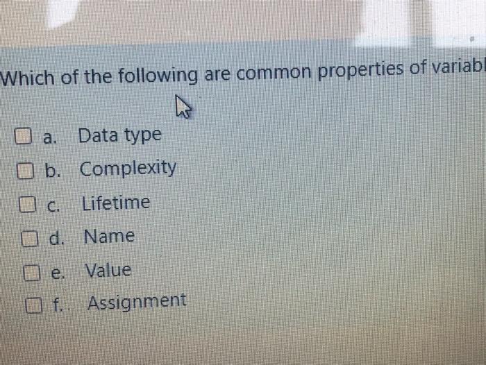 Solved Which of the following are common properties of | Chegg.com