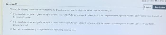 Question 19 Which of the following statements is true | Chegg.com