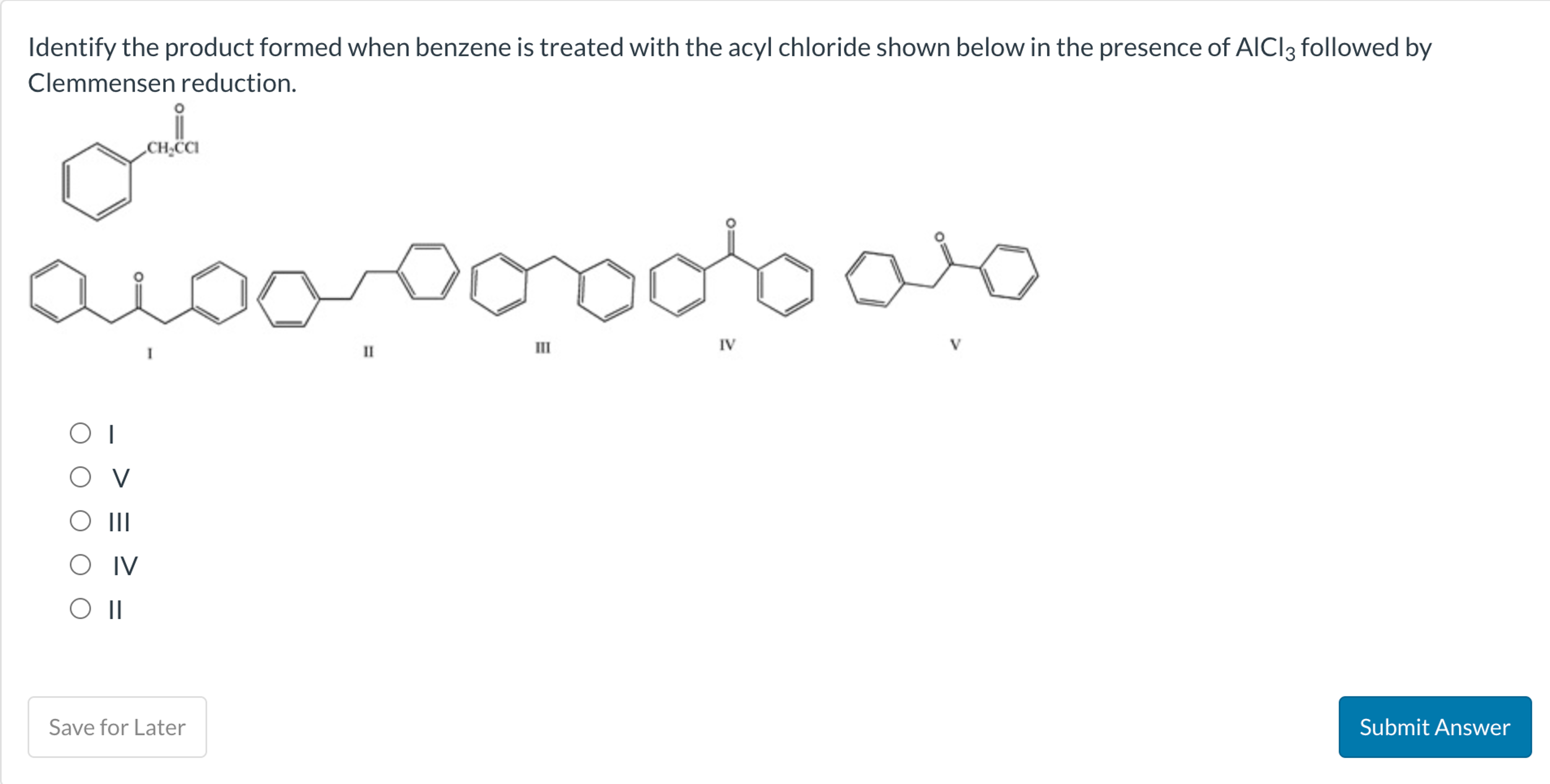 Solved Identify the product formed when benzene is treated | Chegg.com