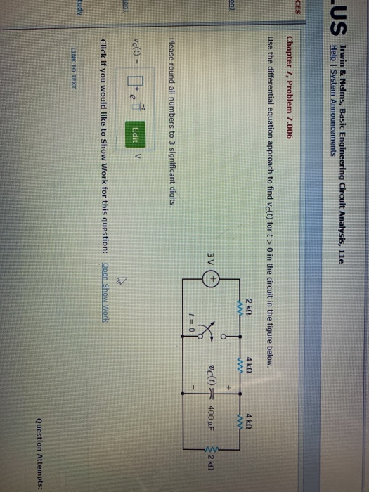 Solved LUS Irwin & Nelms, Basic Engineering Circuit | Chegg.com