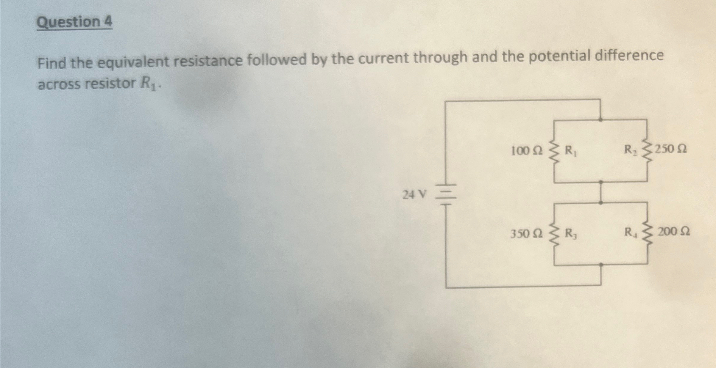 Solved Question 4Find the equivalent resistance followed by | Chegg.com