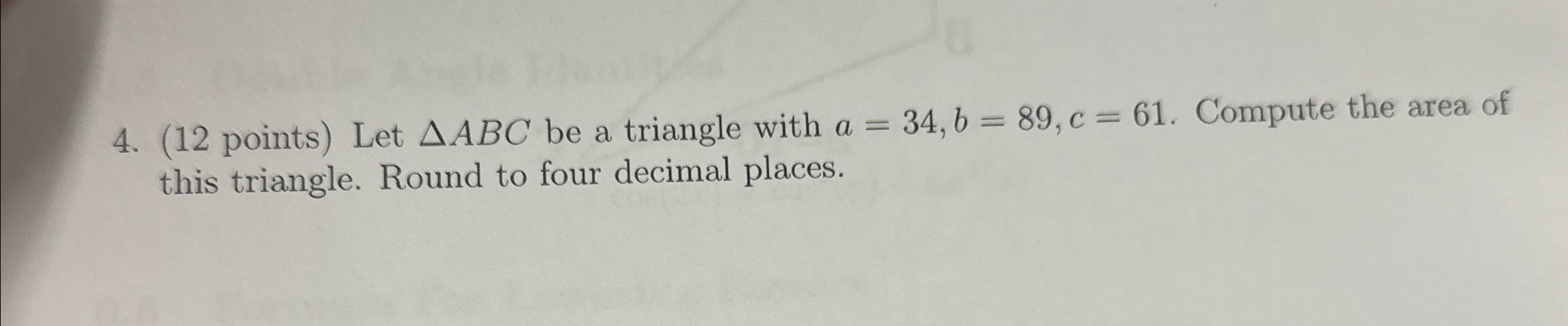 Solved (12 ﻿points) ﻿Let ????ABC ﻿be a triangle with | Chegg.com