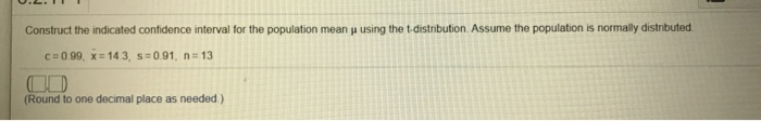 Solved Construct the indicated confidence interval for the | Chegg.com