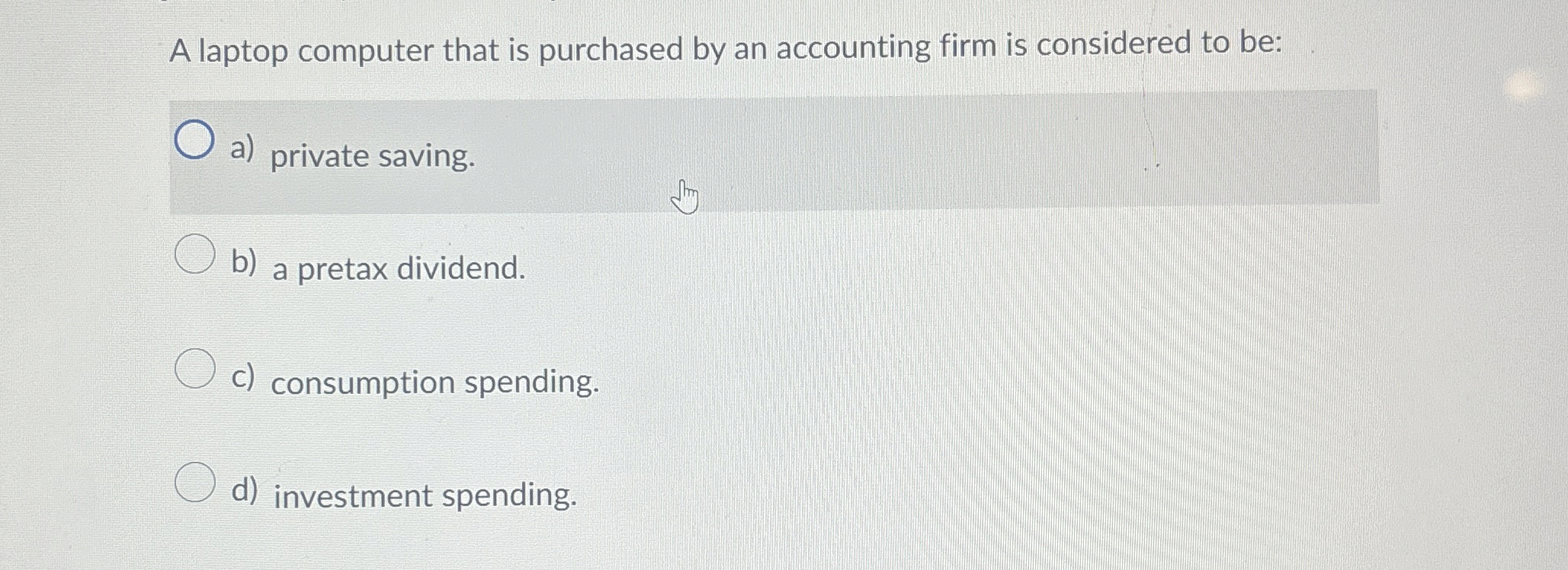 Solved A laptop computer that is purchased by an accounting