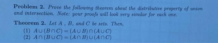 Solved Problem 2 Prove The Following Theorem About The