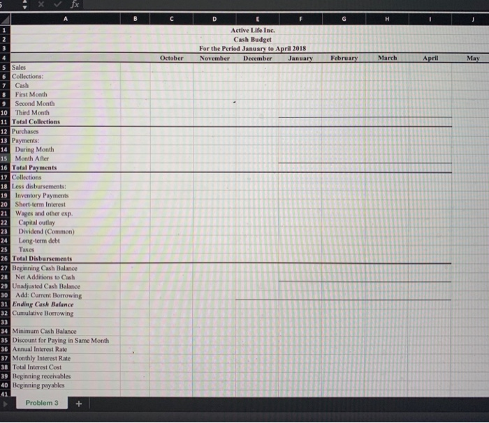 Solved Active Life Inc., a sports equipment retailer, needs