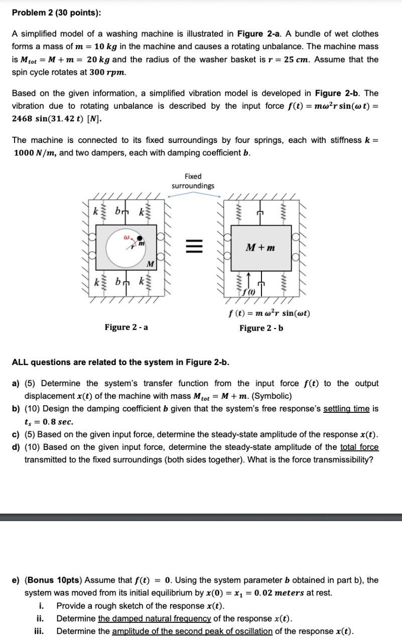Solved Problem 2 (30 points): A simplified model of a | Chegg.com
