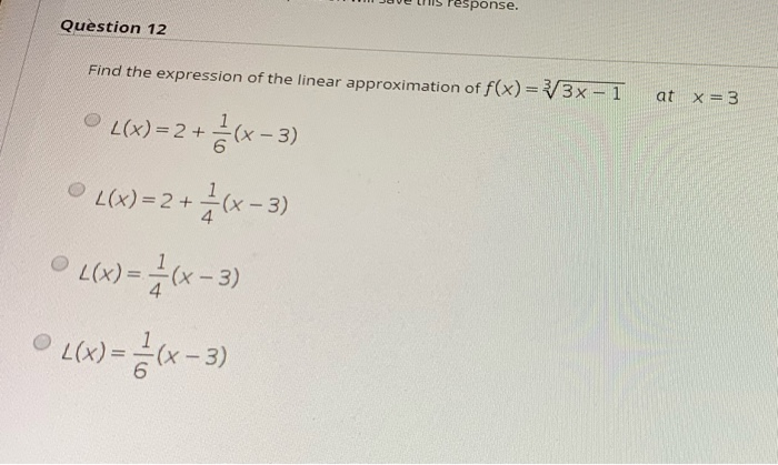 Solved Response Question 12 Find The Expression Of The L Chegg Com