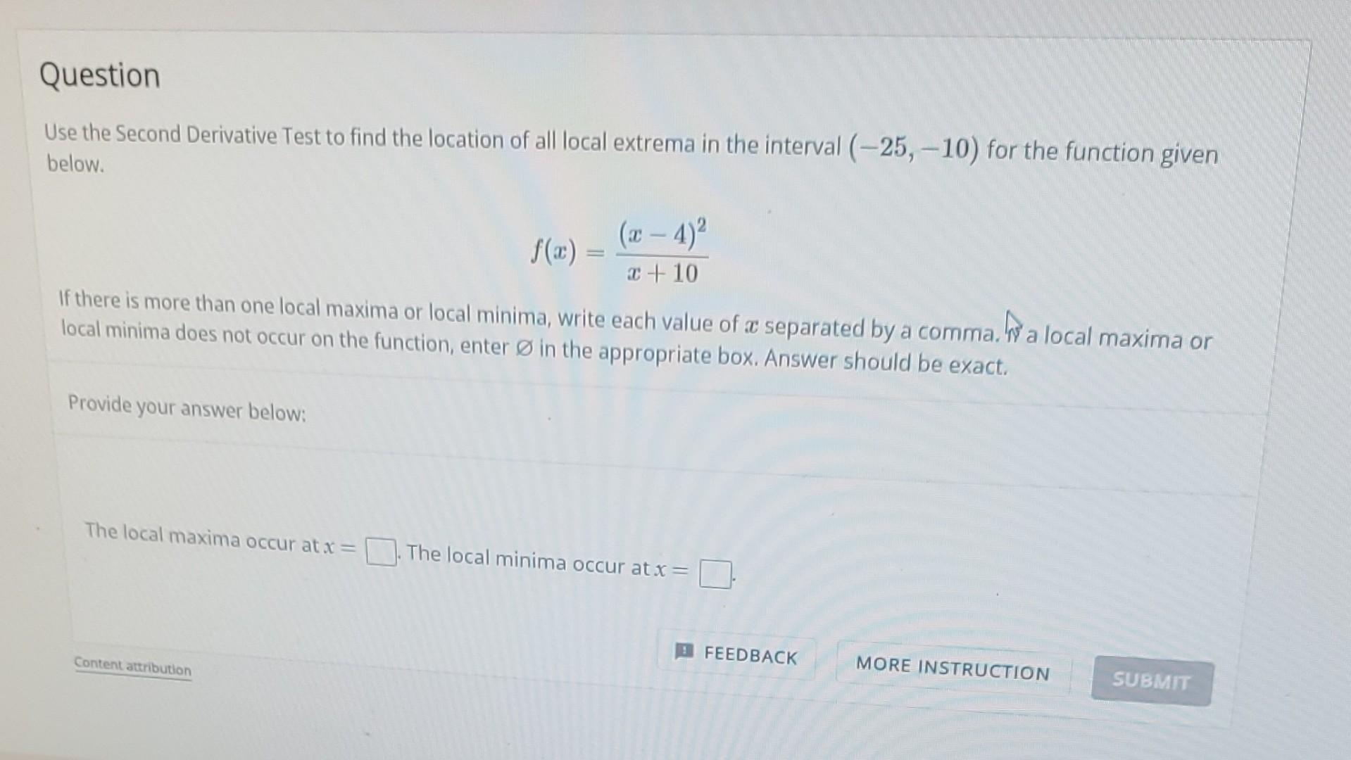 solved-use-the-second-derivative-test-to-find-the-location-chegg