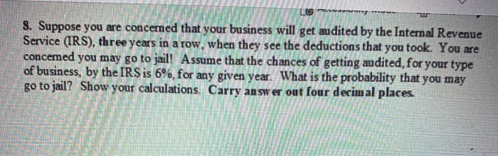 Solved 9. Use the information in Problem 8 but now suppose