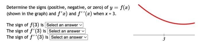 Solved Determine the signs (positive, negative, or zero) of | Chegg.com