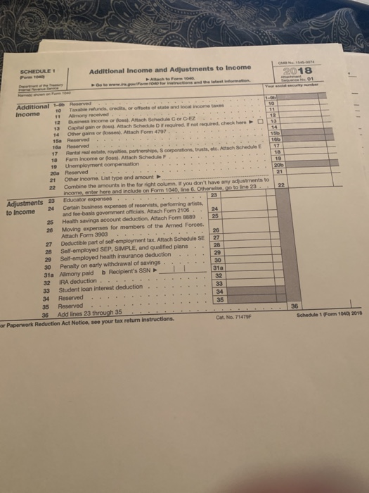 Tax Return for Individual Instructions: Please | Chegg.com
