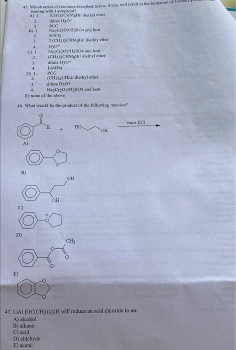 Solved 1. Which Is The Most Reactive Carbonyl Compound? A) I | Chegg.com