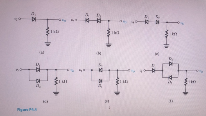 Solved 44 In Each Of The Ideal Diode Circuits Shown In Fig 2123