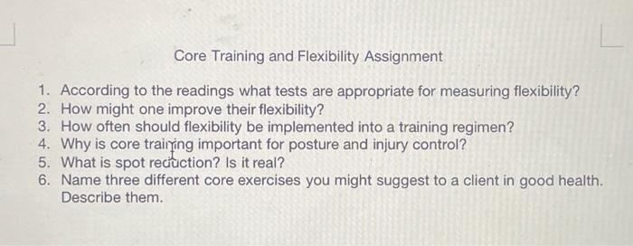 Fitness Testing 1, 2, 3: Be Flexible