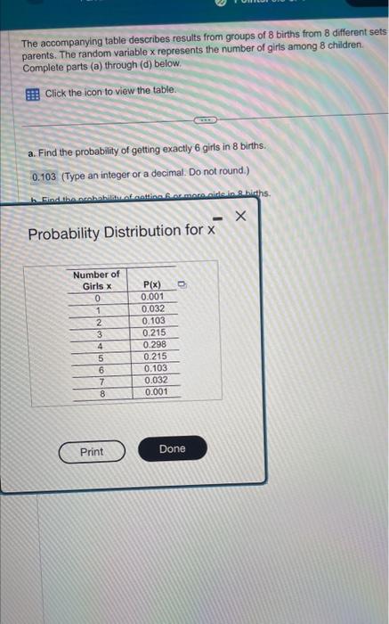 Solved The accompanying table describes results from groups | Chegg.com