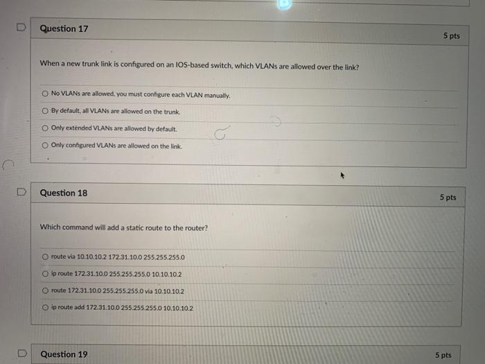 Solved Question 19 5 Pts Which Device Is Typically Used To Chegg