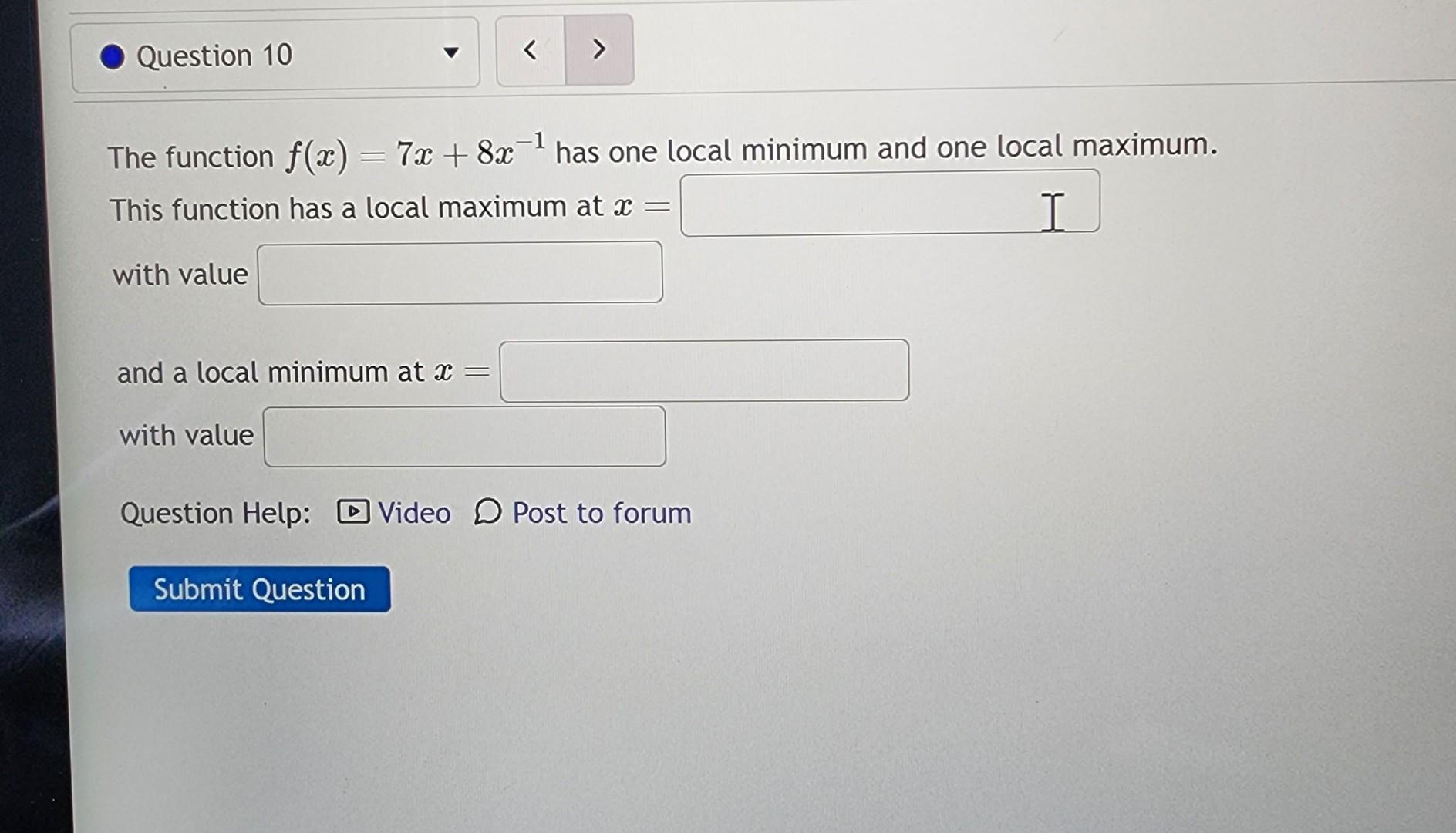 Local 3x Hd Video - Solved The function f(x)=3x+2xâˆ’1 has one local minimum and | Chegg.com