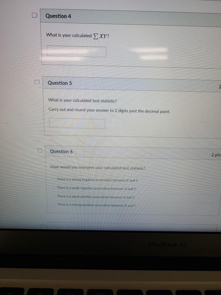 Solved Answer the following questions using the set of data | Chegg.com