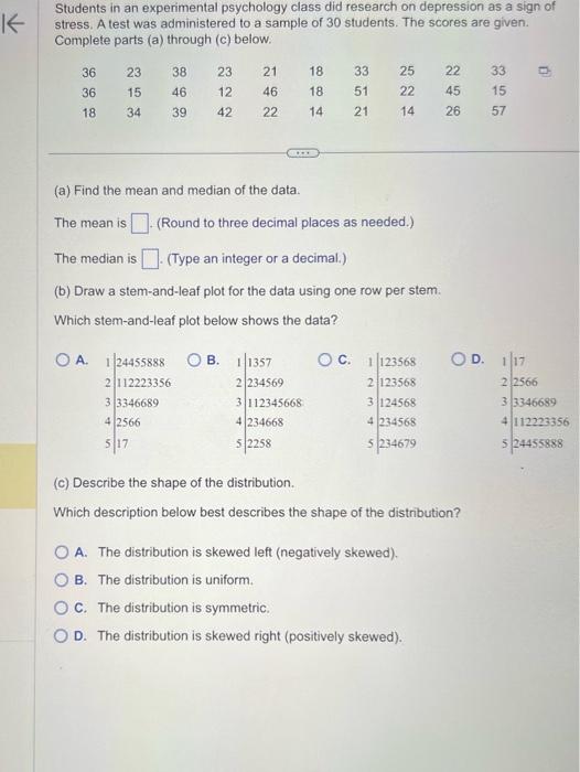 students in an experimental psychology class did research on depression