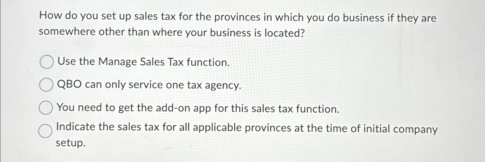 Solved How do you set up sales tax for the provinces in | Chegg.com