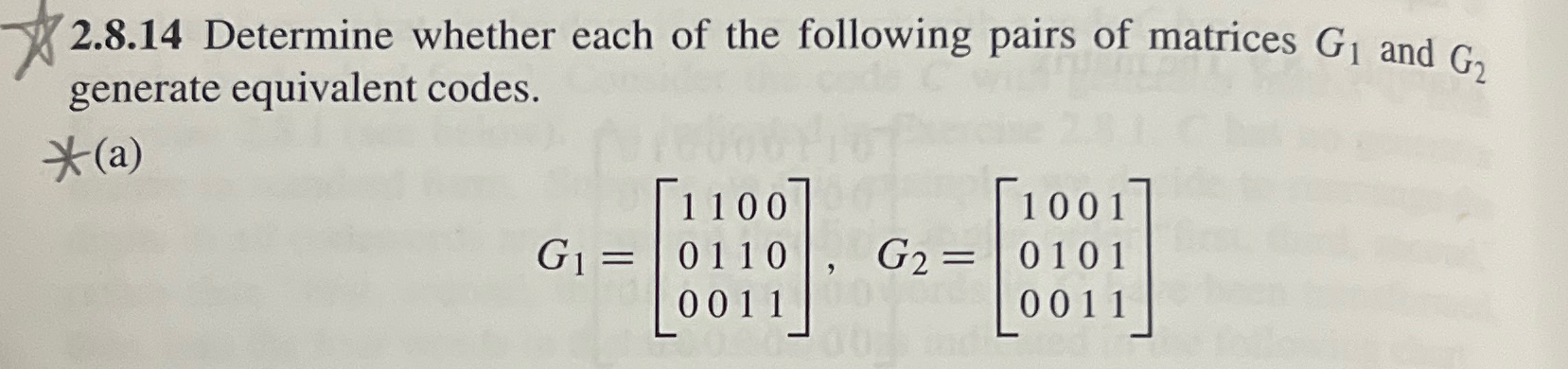 Solved 2.8.14 ﻿Determine whether each of the following pairs | Chegg.com