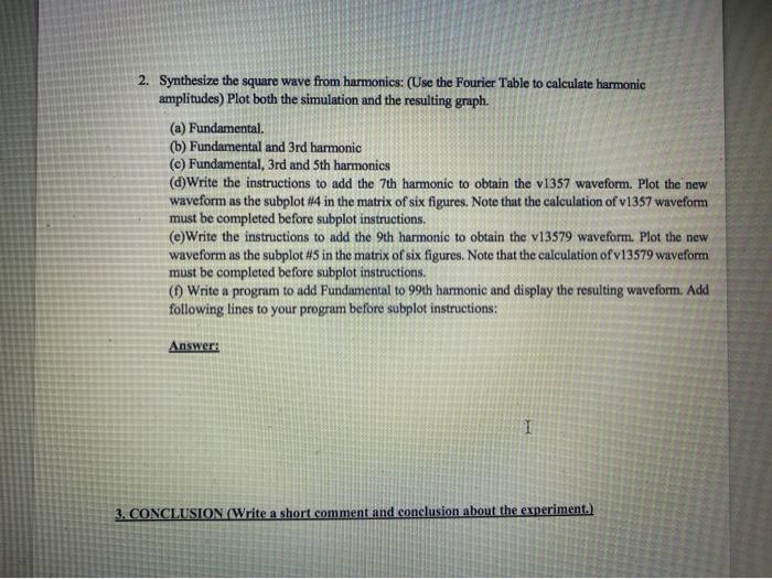 Solved Experiment 1Spectrum Analysis of Periodic Signals