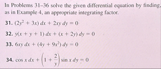 Solved Please solve problem 34.In Problems 31-36 ﻿solve the | Chegg.com