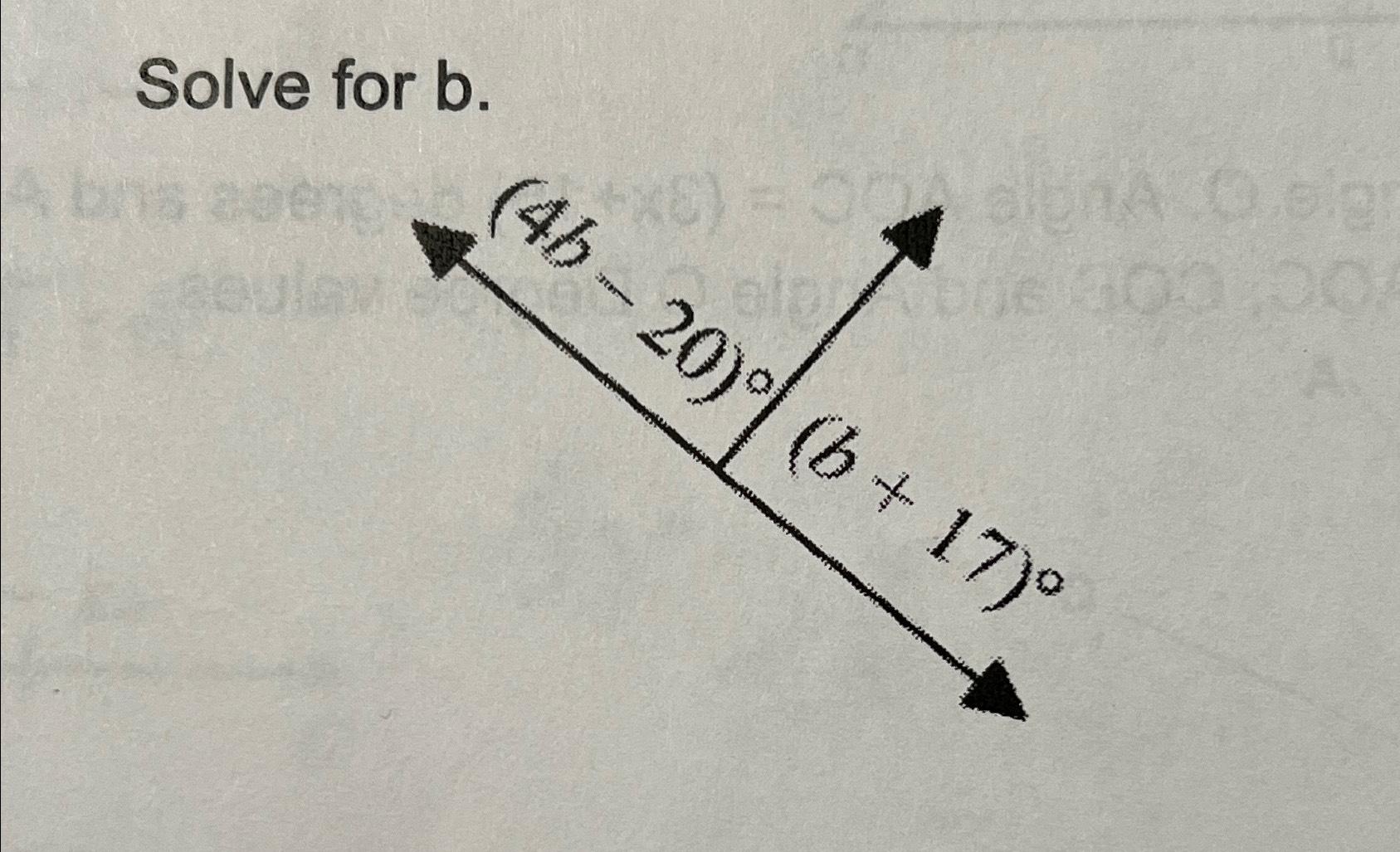 Solved Solve For B. | Chegg.com