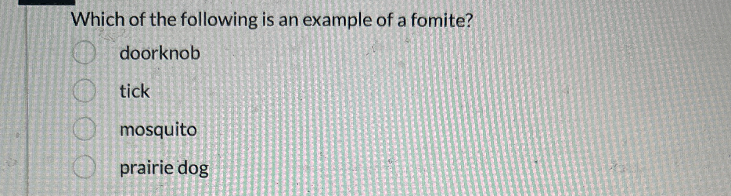 Solved Which of the following is an example of a | Chegg.com