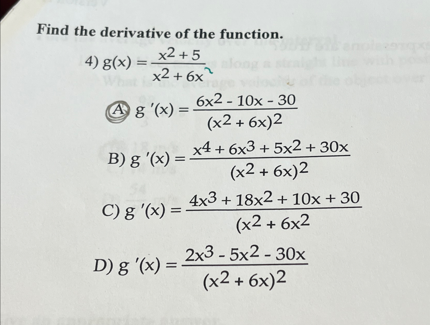 derivative of x 2 6 x 3