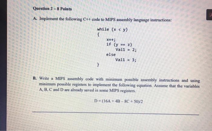 Solved Question 1 - 8 Points A. Let three different | Chegg.com