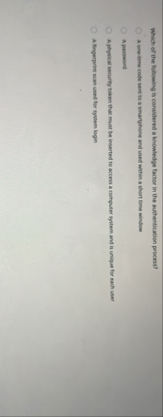 Solved Which of the following is considered a knowledge | Chegg.com