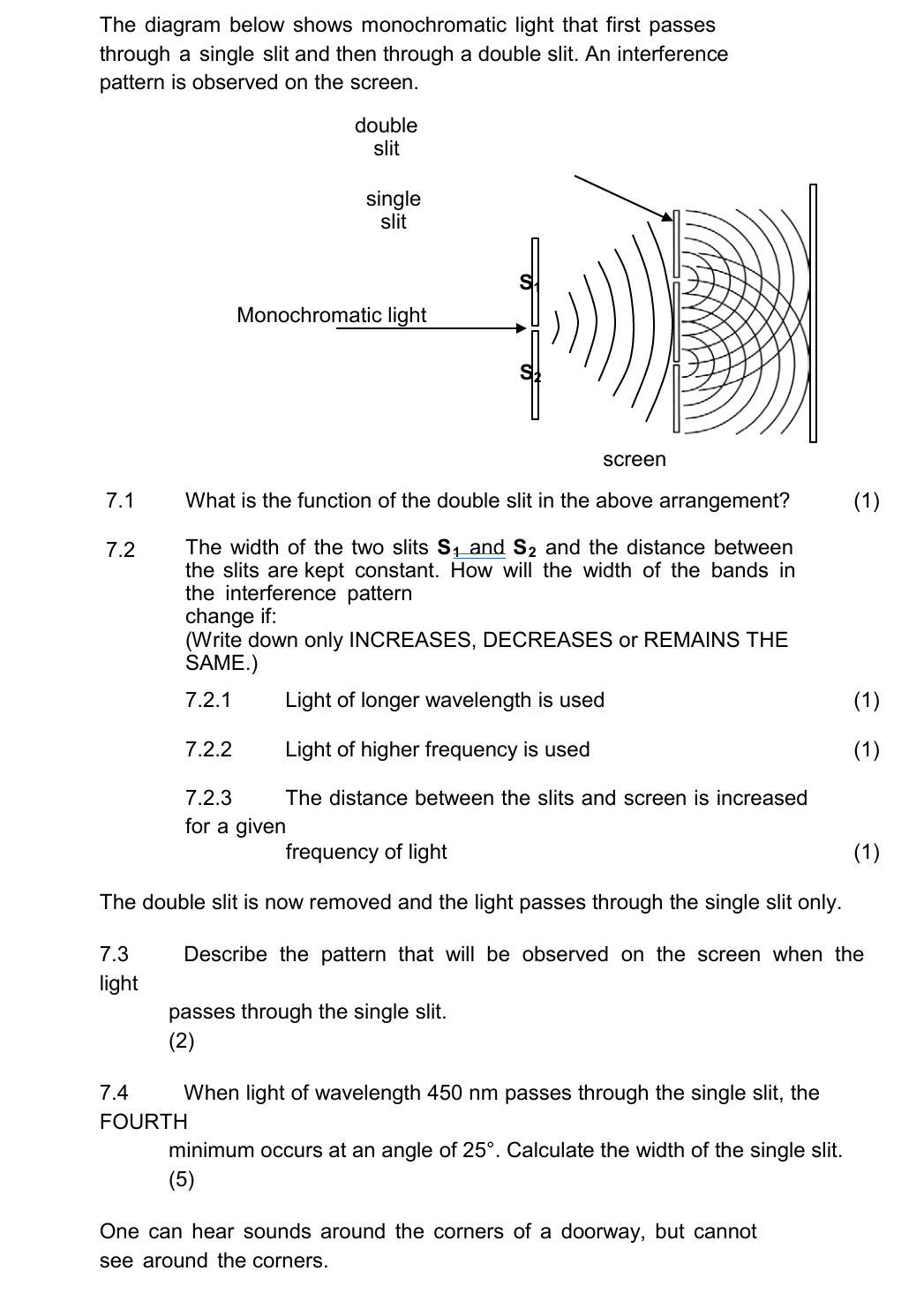 Solved The diagram below shows monochromatic light that | Chegg.com