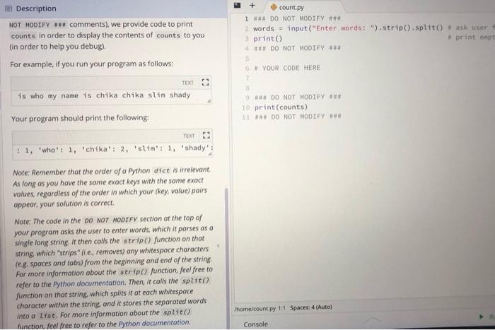 Solved Description In this part of the assignment, you will | Chegg.com