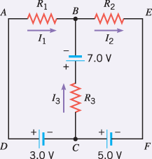 Solved The drawing shows a circuit containing three | Chegg.com