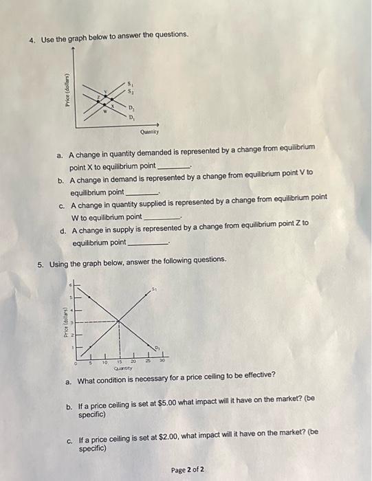 Solved 4. Use the graph below to answer the questions. a. A | Chegg.com