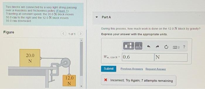 Solved Two Blocks Are Connected By A Very Light String | Chegg.com